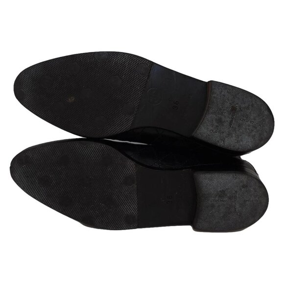 CHANEL Matelasse - Black Calf Leather Boots Gold hardware 399-030525 - Picture 5 of 7